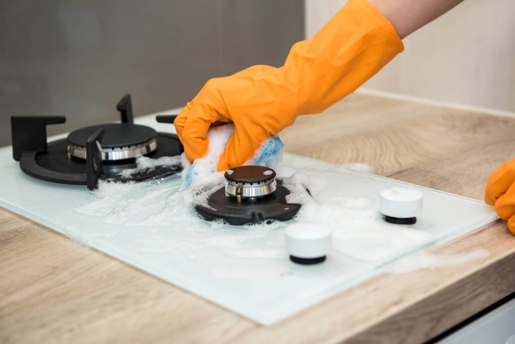 Stove Top Cleaning
